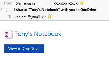 one note email notification